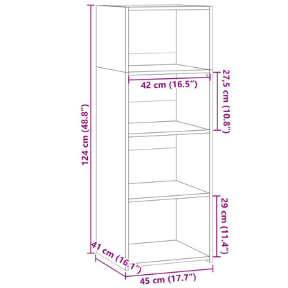 Buffet gris béton 45x41x124 cm en bois