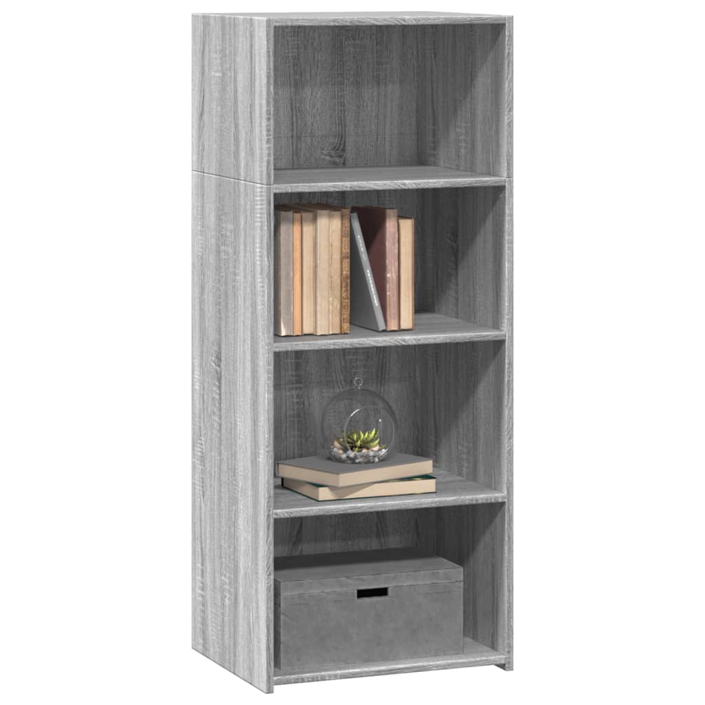 Buffet haut gris Sonoma 50x41x124 cm en bois