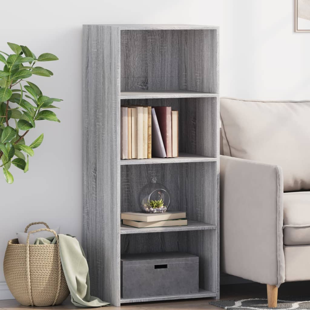 Buffet haut gris Sonoma 50x41x124 cm en bois