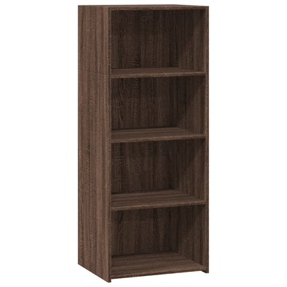 Buffet haut aspect chêne marron 50x41x124 cm matériau bois