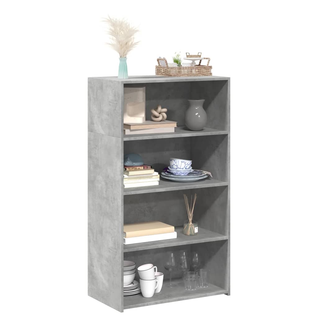 Buffet gris béton 70x41x124 cm en bois