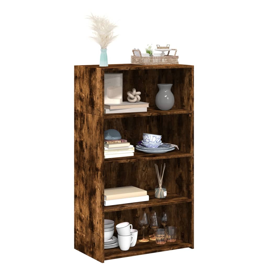 Buffet haut chêne fumé 70x41x124 cm matériau bois