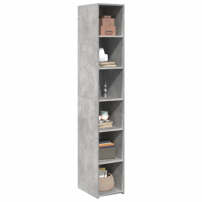 Buffet haut béton gris 30x41x185 cm en bois