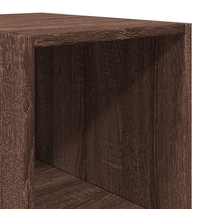 Buffet haut aspect chêne marron 30x41x185 cm matériau bois