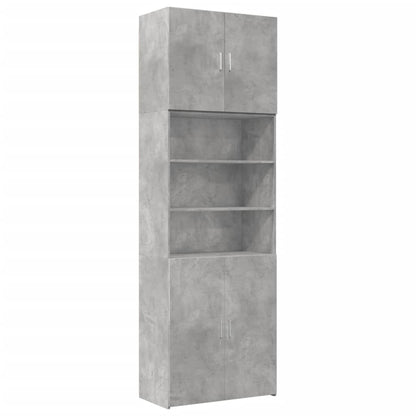 Buffet gris béton 80x42,5x249 cm en bois