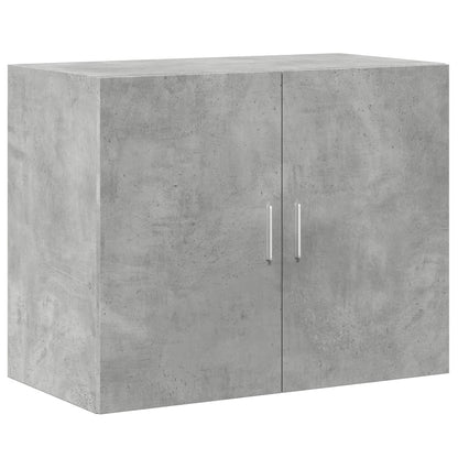 Buffet gris béton 80x42,5x249 cm en bois