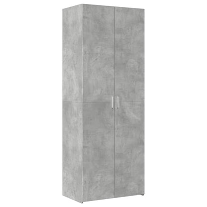 Buffet haut béton gris 70x42,5x185 cm en bois