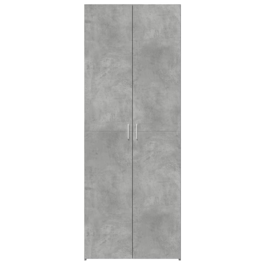 Buffet haut béton gris 70x42,5x185 cm en bois