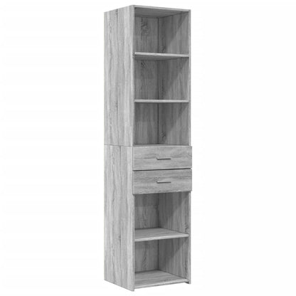 Buffet haut gris Sonoma 45x42,5x185 cm en bois