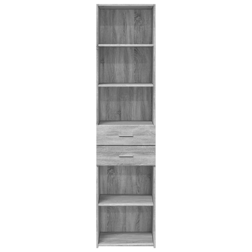 Buffet haut gris Sonoma 45x42,5x185 cm en bois