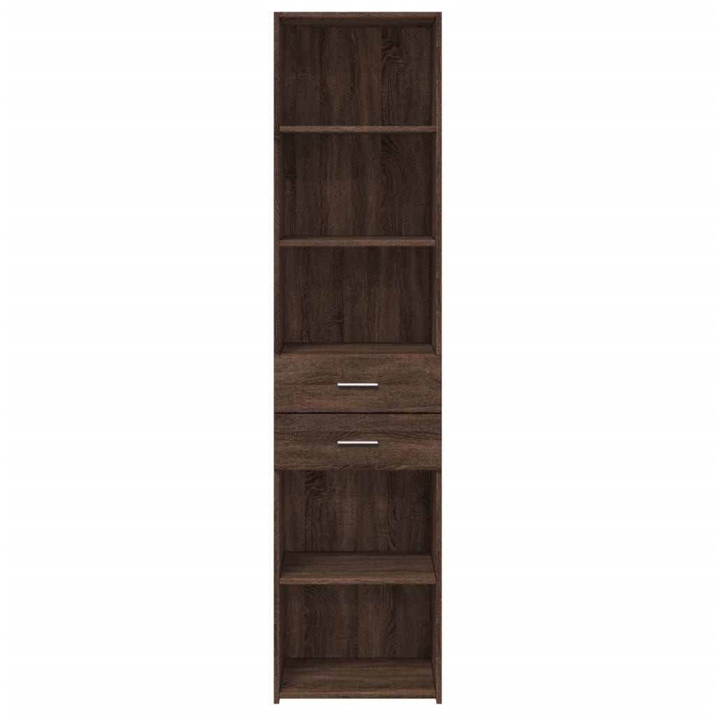 Highboard Braun Eichen-Optik 45x42,5x185 cm Holzwerkstoff