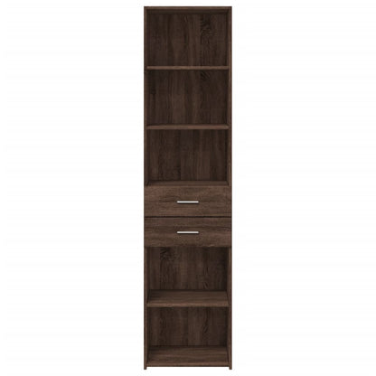 Highboard Braun Eichen-Optik 45x42,5x185 cm Holzwerkstoff