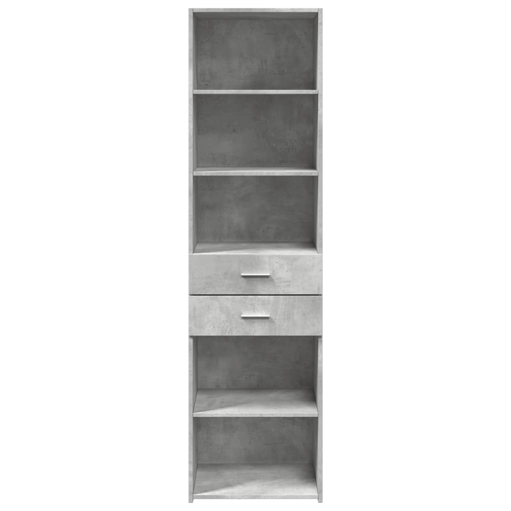 Highboard Betongrau 50x42,5x185 cm Holzwerkstoff