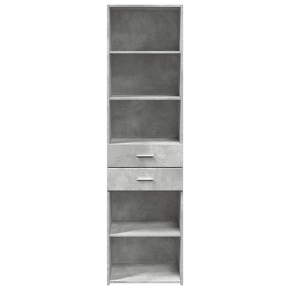 Highboard Betongrau 50x42,5x185 cm Holzwerkstoff