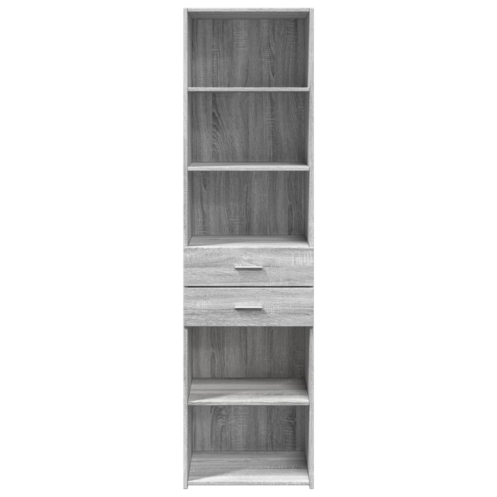 Buffet haut gris Sonoma 50x42,5x185 cm en bois