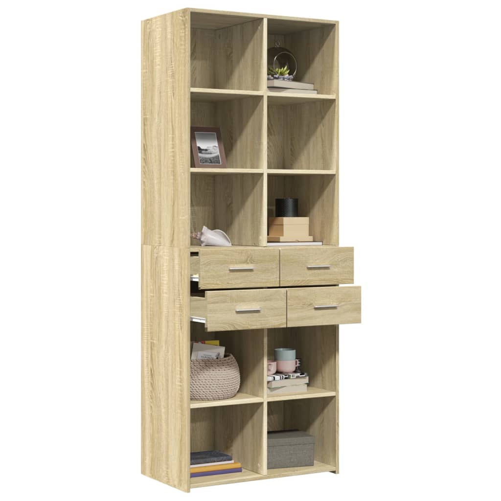 Buffet haut chêne Sonoma 70x42,5x185 cm matériau bois