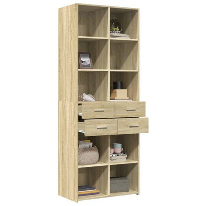 Buffet haut chêne Sonoma 70x42,5x185 cm matériau bois