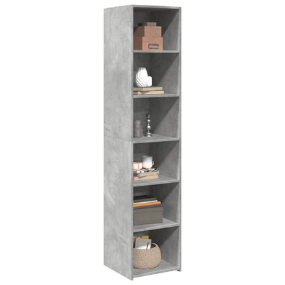 Buffet haut gris béton 40x41x185 cm en bois