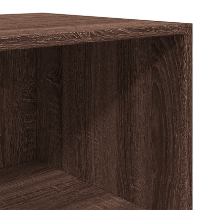 Buffet haut aspect chêne marron 40x41x185 cm matériau bois