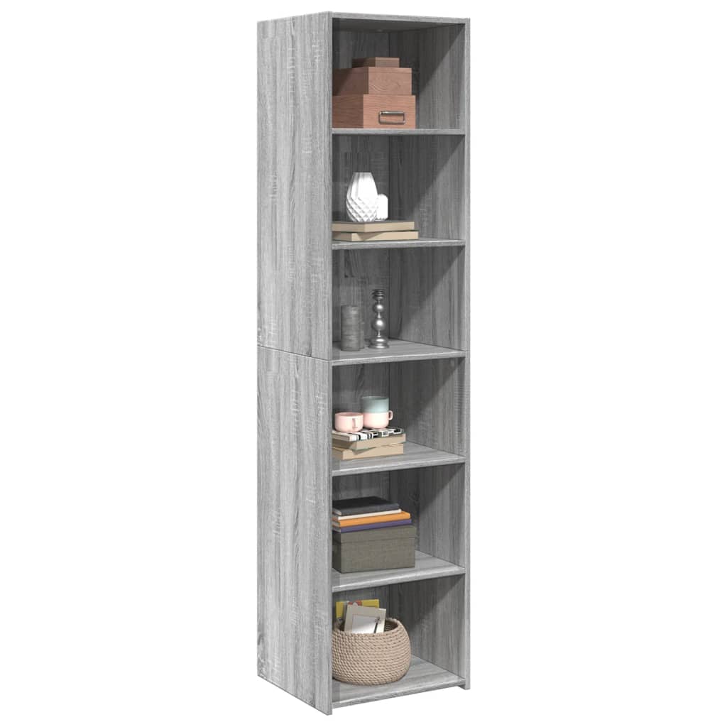 Buffet haut chêne Sonoma gris 45x41x185 cm matériau bois