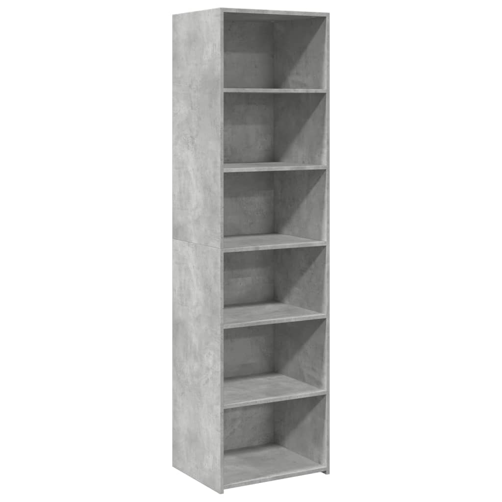 Buffet haut béton gris 50x41x185 cm en bois