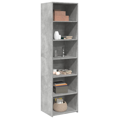 Buffet haut béton gris 50x41x185 cm en bois