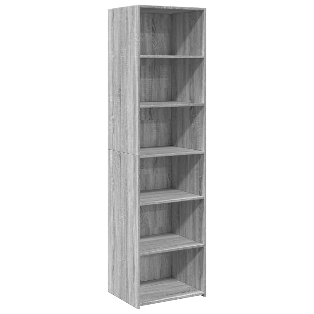 Buffet haut chêne Sonoma gris 50x41x185 cm matériau bois