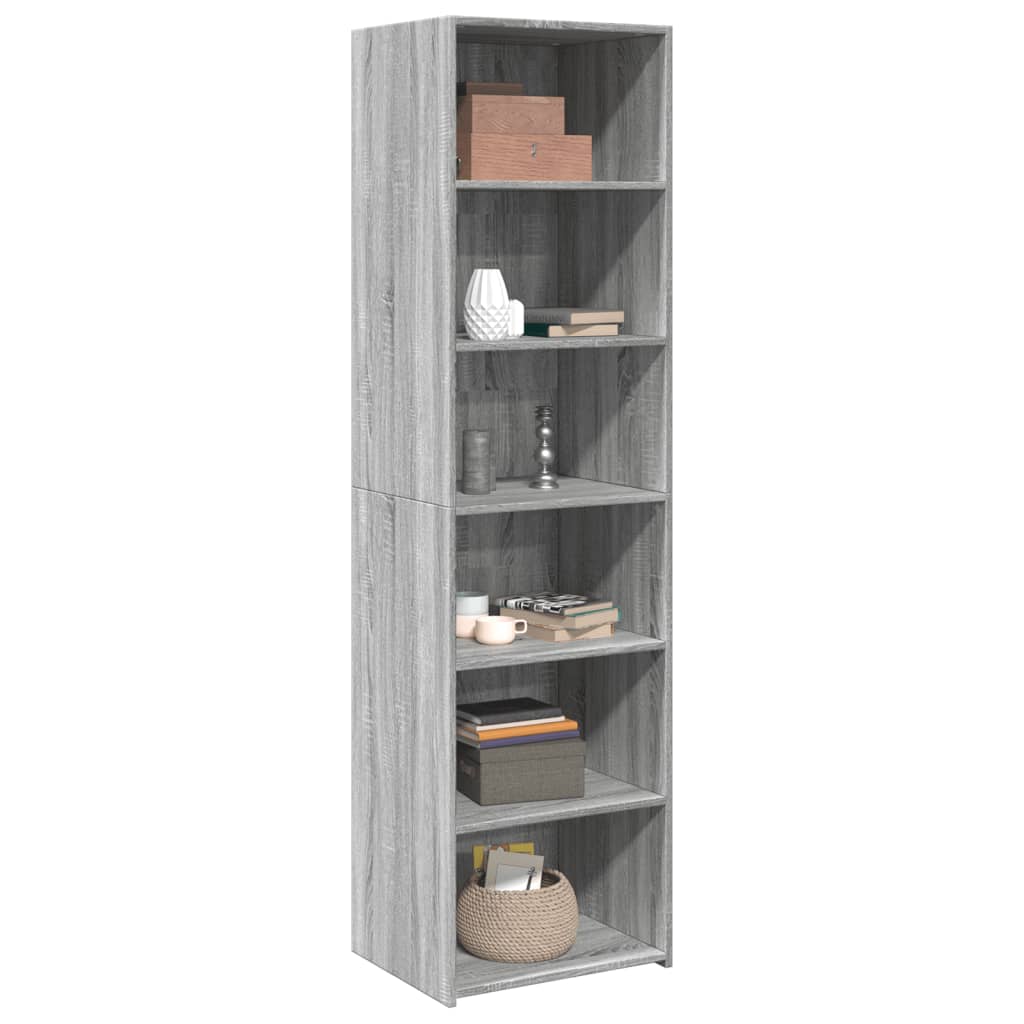 Buffet haut chêne Sonoma gris 50x41x185 cm matériau bois