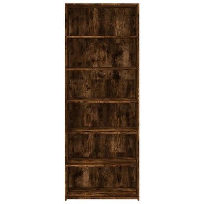 Buffet haut chêne fumé 70x41x185 cm matériau bois