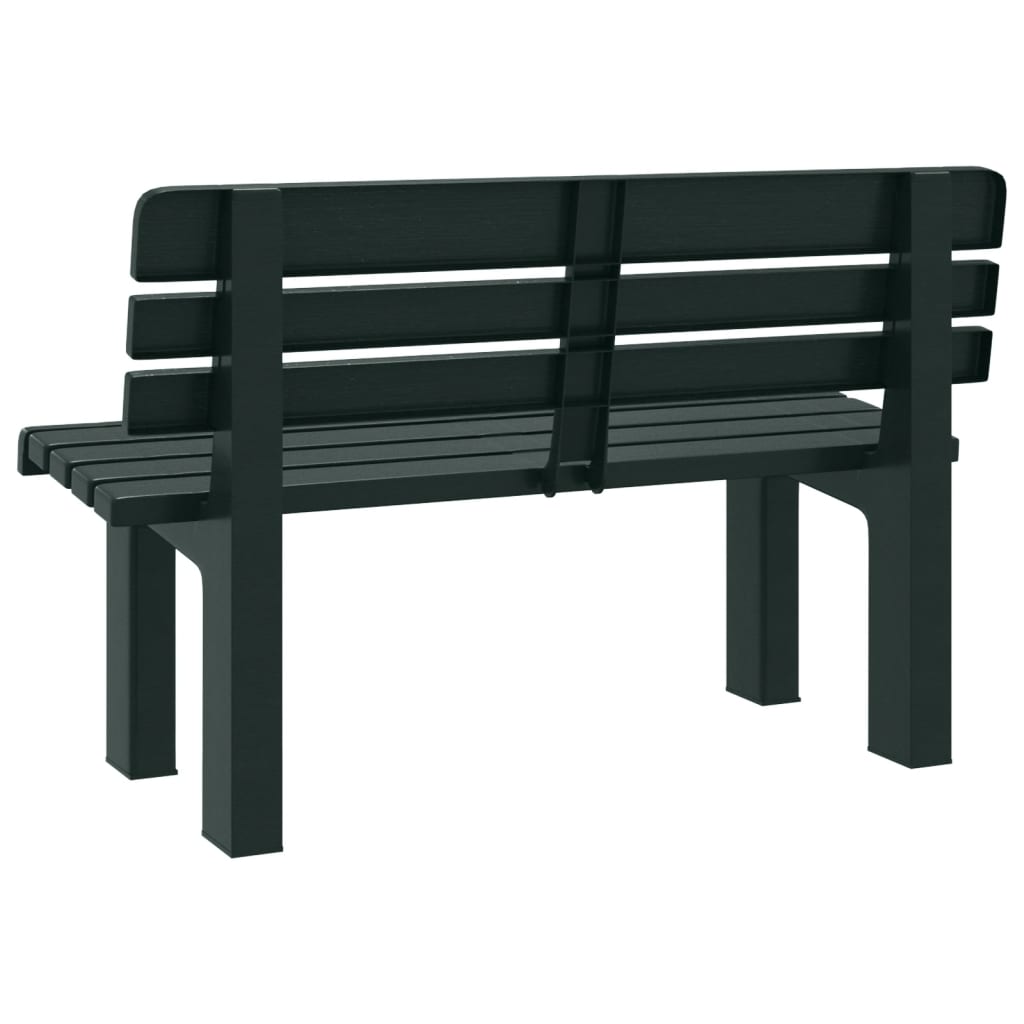 Banc de jardin vert 110x52x71 cm polypropylène