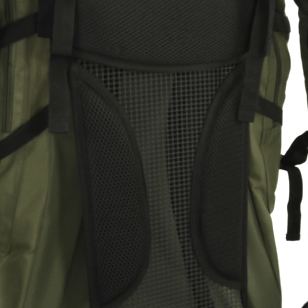 Wanderrucksack Armeegrün 60 L Oxford-Gewebe