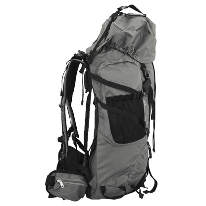 Wanderrucksack Grau 80 L Oxford-Gewebe