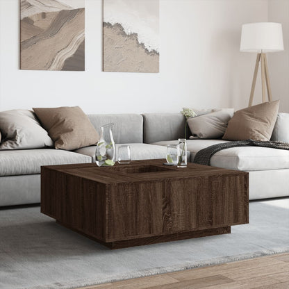 Couchtisch Braun Eichen-Optik 100x100x40 cm Holzwerkstoff