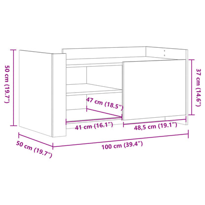 Couchtisch Braun Eichen-Optik 100x50x50 cm Holzwerkstoff