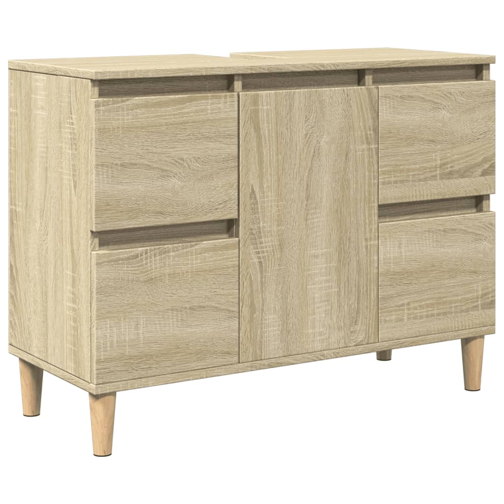 Meuble vasque en chêne Sonoma 80x33x60 cm en bois