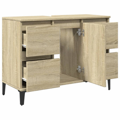 Meuble vasque en chêne Sonoma 80x33x60 cm en bois