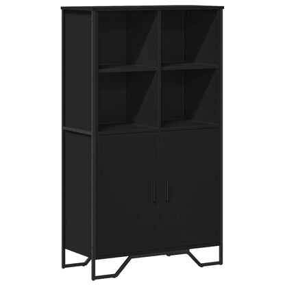 Highboard Schwarz 79,5x35,5x137,5 cm Holzwerkstoff