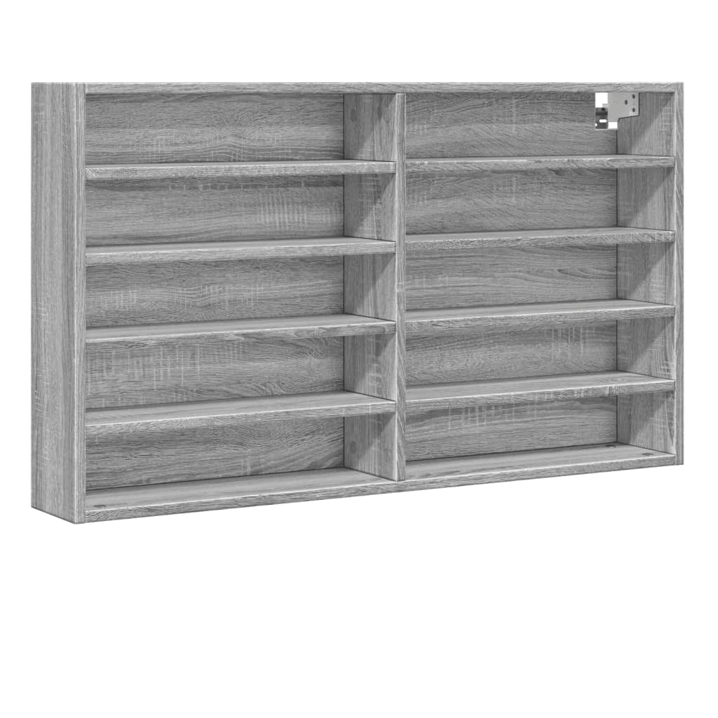 Vitrinenschrank Grau Sonoma 100x15x58 cm Holzwerkstoff