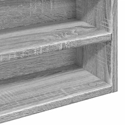 Vitrinenschrank Grau Sonoma 100x15x58 cm Holzwerkstoff