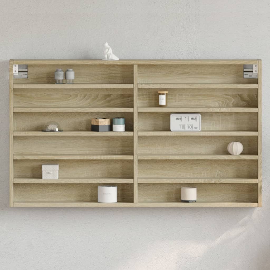 Vitrinenschrank Sonoma-Eiche 100x8,5x58 cm Holzwerkstoff