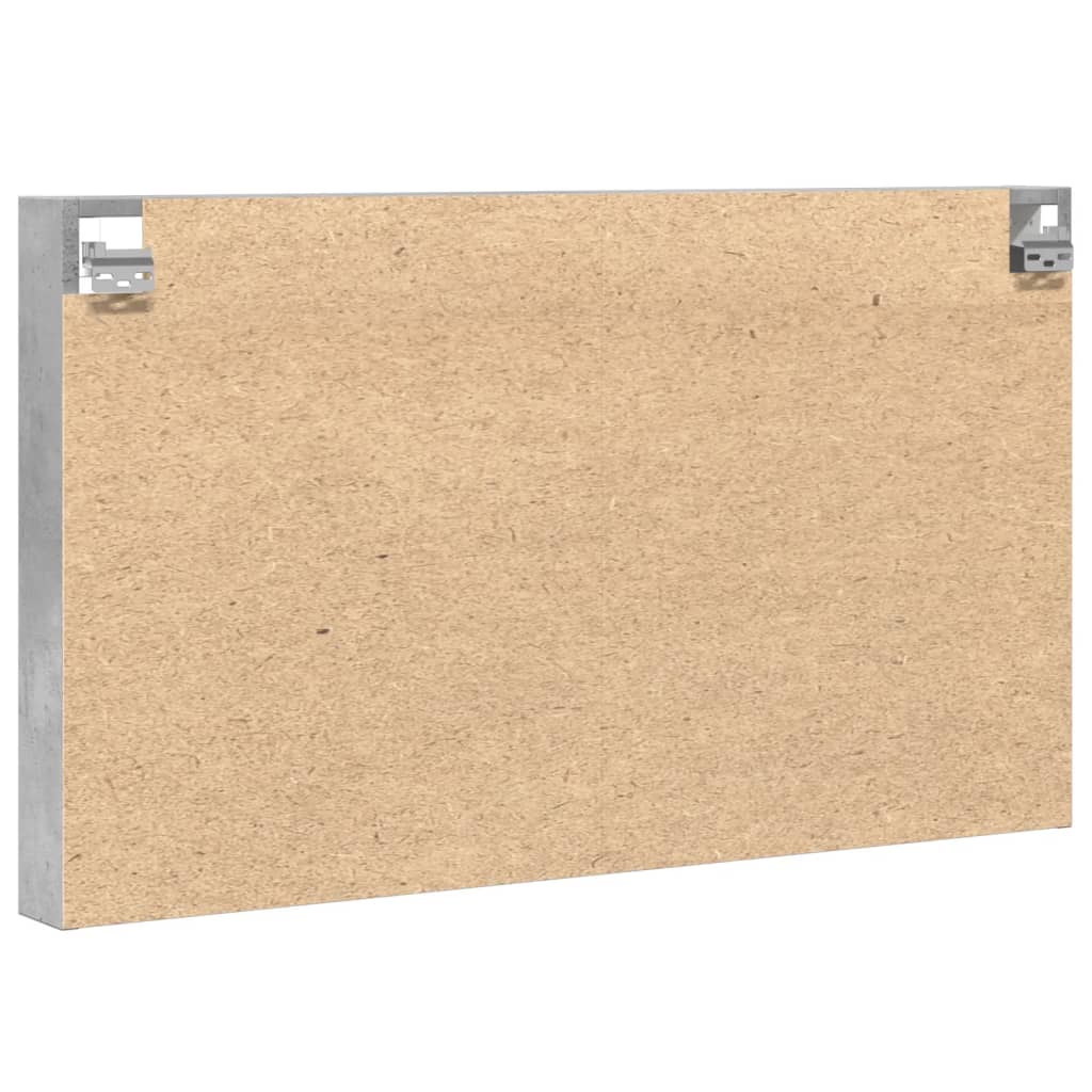 Vitrinenschrank Betongrau 100x8,5x58 cm Holzwerkstoff