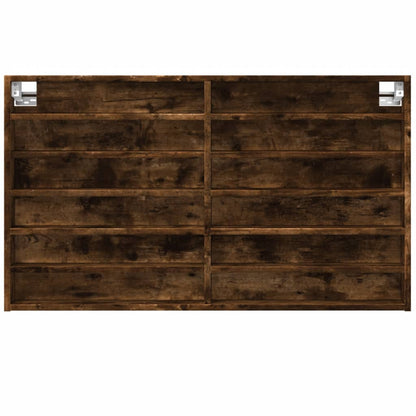 Vitrinenschrank Räuchereiche 100x8,5x58 cm Holzwerkstoff