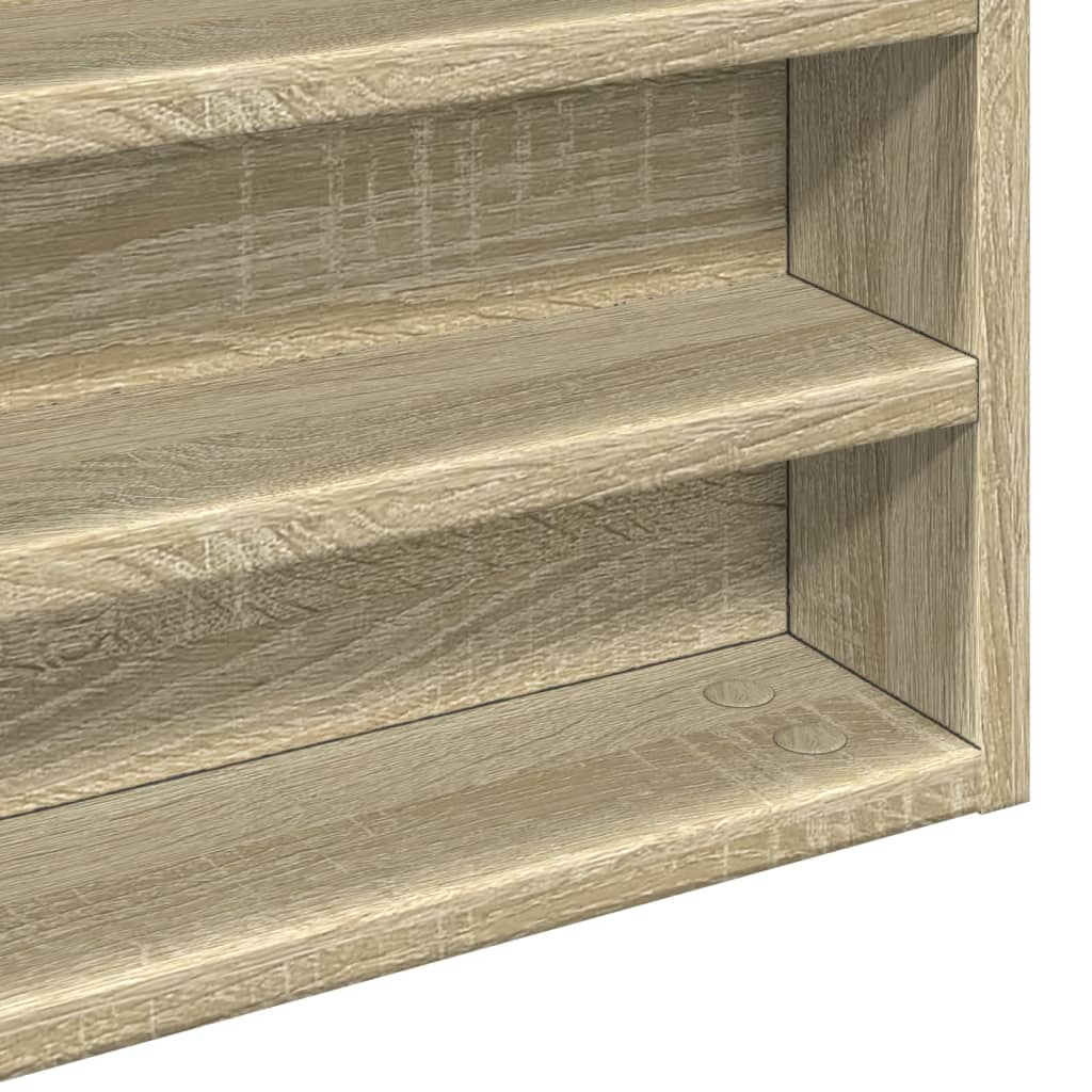 Vitrina Sonoma roble 100x8,5x50 cm material madera