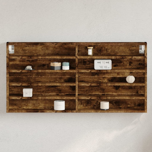 Vitrinenschrank Räuchereiche 100x8,5x50 cm Holzwerkstoff