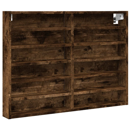 Vitrinenschrank Räuchereiche 80x8,5x58 cm Holzwerkstoff