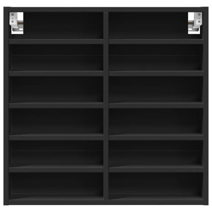 Vitrinenschrank Schwarz 60x8,5x58 cm Holzwerkstoff