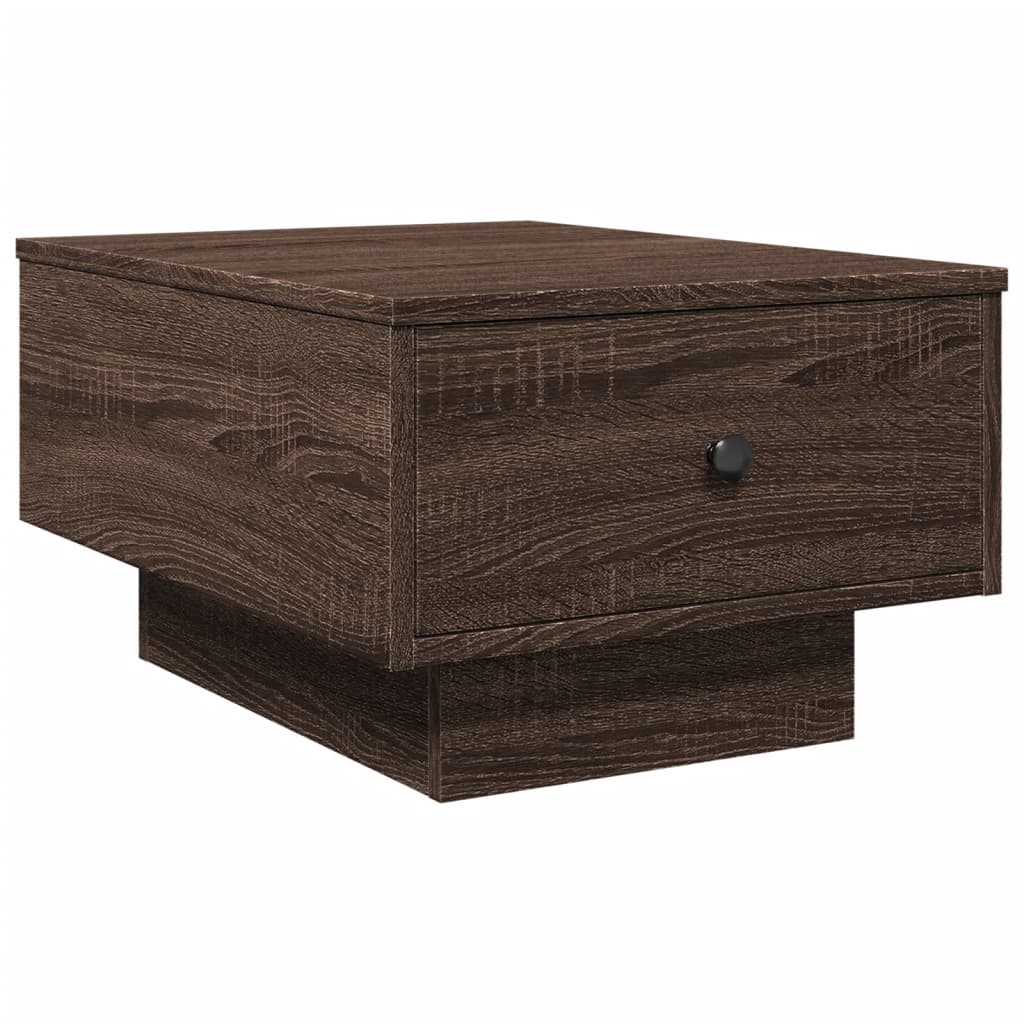 Table basse aspect chêne brun 60x45x31 cm en bois