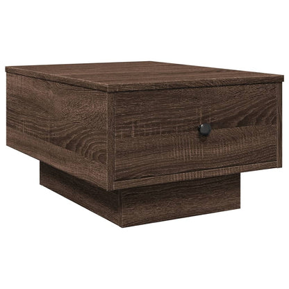 Table basse aspect chêne brun 60x45x31 cm en bois