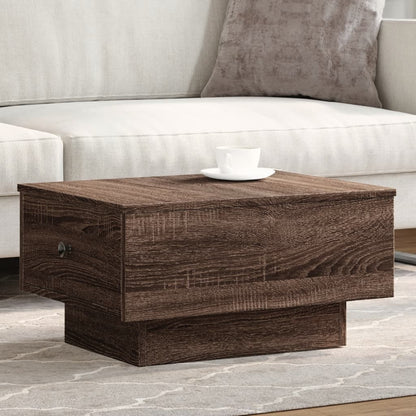 Table basse aspect chêne brun 60x45x31 cm en bois