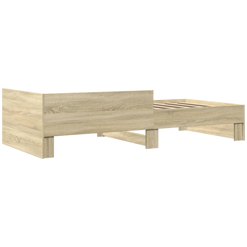 Bettgestell ohne Matratze Sonoma-Eiche 100x200 cm Holzwerkstoff